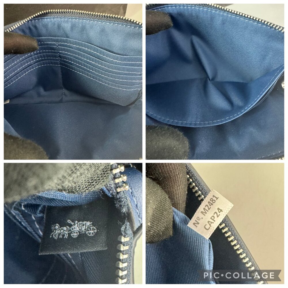 NWOT Coach # M2481 Women's Double Zip Wristlet Wallet in Denim (Blue) - Picture 11 of 15